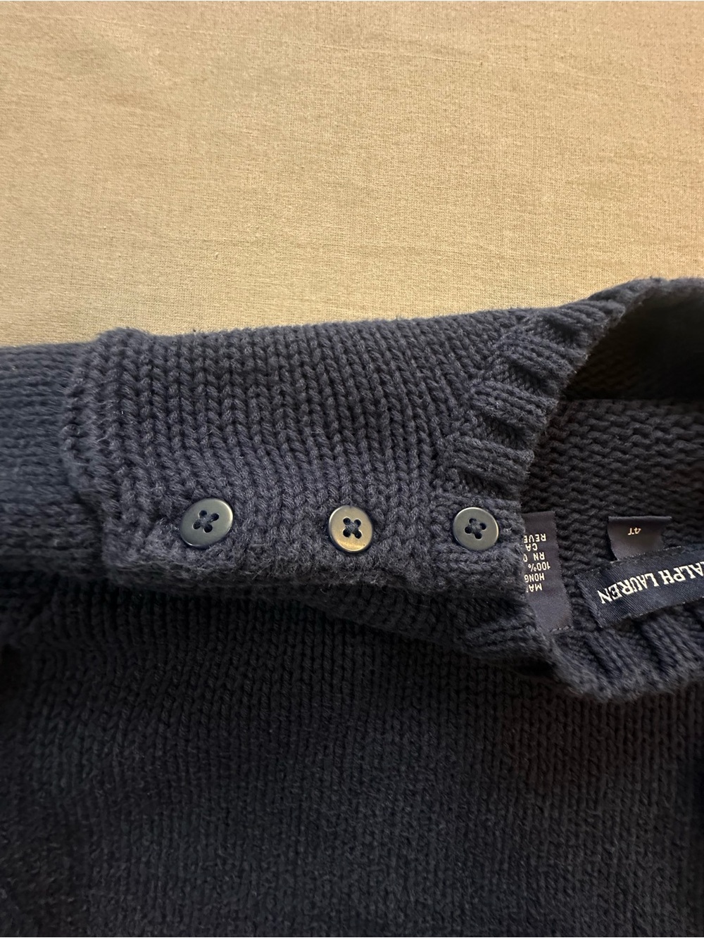 Ralph Lauren USA Flag Navy Knit Sweater 100% Cotton - Picture 10 of 10
